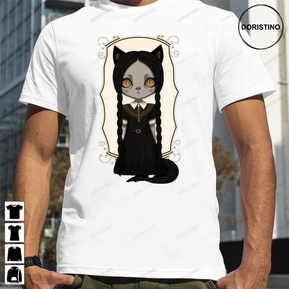 Wednesday Addams Cat Black Awesome Shirts